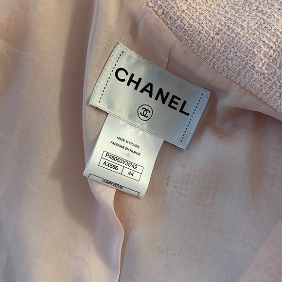CHANEL Light Pink Jacket Coat Size 44 Cotton Stunning Chanel Feminine Elegant - Picture 14 of 17